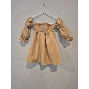 Bailey Blossoms Calliope Off Shoulder Puff Sleeve Matching Toddler Dress 12-18M